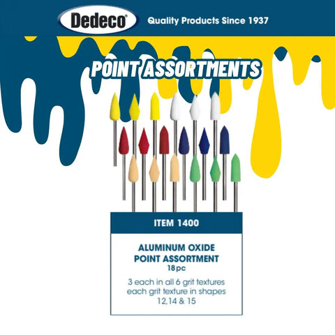 Sunburst 3/32 Inch Shank Thermoplastic Rotary Cleaning Deburring And Polishing Points Set for Hard-To-Reach Areas display