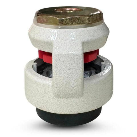 60F Retractable Plate Casters With 2 Inch Wheels 4 Pack Beefy Heavy Duty 2400 Lb Per Set Includes 12mm Threaded Stem And Nuts Leveling Hardware For Easy Repositioning Of Heavy Machinery