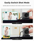 Next Level Webcam For Pc Capturing Sharp 1080P Video At 100 Fps showcases shot mode adjustment to 16:9 and 9:16 formats.