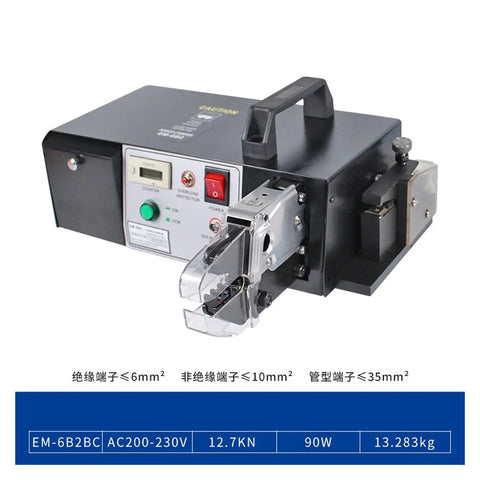 Aoxhugb Em-6B2bc Electric Terminal Crimping Machine For Non- Welded Wires with precision dies, control panel, and robust design.