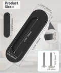 Dimensions of 2 Pack Self Stick Door Handles 4 Inch Aluminum Alloy Flat Finger Pulls Rust Resistant No Drill Cabinet Knobs.