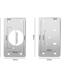 Rotating Concealed Cabinet Hinges Set 2 To 10 Pieces Stainless Steel Mounting Fixings dimensions with screw holes shown