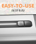 Close-up of the control panel on Heavy Duty Electric Meat Grinder 2800W Sausage Stuffer with on/off and reverse buttons.