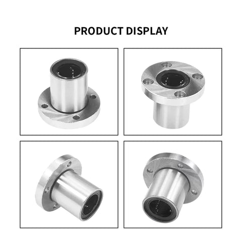 Round Flange Linear Motion Bearing LMF6UU 30UU With Anti Rust Plating Half Pack Pro Grade Smooth Glide For CNC Machines And 3D Printers Durable Precision Bearing For Easy Install And Quiet Operation, silver steel bearings
