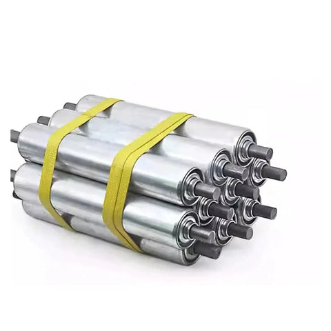 Cool 1Pcs Non Powered Roller For Assembly Line Conveyor Gear stacked with yellow strap, ideal for light loads.