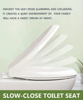 Elongated Toilet Seat With Built In Toddler Seat Slow Close Fits Adult And Child Potty Training Ready Magnetic Kids Seat And Cover Plastic White Easy Install And Clean