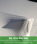Top Shelf 7 Mil Polyethylene Shrink Wrap Roll For Boats And Jet Skis showing white film welded with a heat gun for secure marine storage.