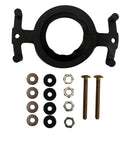 Heavy Duty Tank To Bowl Gasket Seal Kit Compatible With Eljer 043817, featuring black rubber gasket and brass bolts.