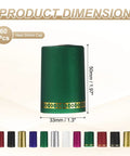 Straight Up Green Heat Shrink Caps For Wine And Oil Bottles 60 Pack 33 X 50 Mm Premium Pvc Bottle Sealer Kit displayed with dimensions.