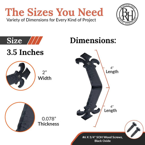 Heavy Duty 4 Pack Of 3.5 Inch Black Iron Corner Brackets For Furniture with dimensions 3.5 x 2 x 0.078 inches, ideal for support.