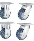 Heavy Duty Caster Wheels With Top Plate Swivel And Brakes For Furniture, Workbenches, Trolleys, Garage And Workshop Projects