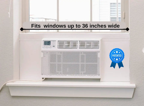 White Vinyl Foam Side Panels For Window AC Units custom fit for units up to 36 inches wide, provides a snug draft guard.