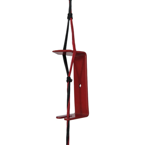 Peep Sight Installer And Bow String Separator Tool For Archery Red No Bow Press Needed installed on bowstring.