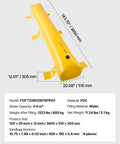 Pro Grade Flood Barrier System For Home Protection, Easy Fill Sandbag Alternative, yellow PVC tube, dimensions labeled
