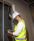 Worker using ET16 Borescope With 8mm Camera, 10-Foot Armored Gooseneck Endoscope, IP67 Waterproof in construction