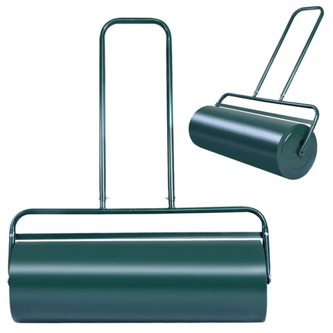 24 Inch Lawn Roller With 13 Gallon Capacity Heavy Duty Steel Yard Roller For Garden And Park Lawns Removable Drain Plug