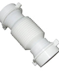 White Plastic One And A Half Inch Slip Joint Coupling Flexible And Extendable Up To Seven Inches With Nuts And Washers For Easy DIY Plumbing Install Kit Included