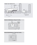 Heavy Duty Blind Corner Stollen Hinges With Smooth Hydraulic Soft Close Damper 95 Degree Angle 35mm cup hinge mounting diagram