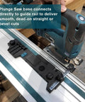 Heavy Duty 110 Inches Aluminum Guide Rail For Track Saws And Routers With Connector Kit providing stable support for plunge saw cuts.