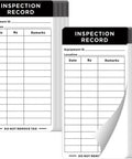 Adhesive Inspection Labels 5 X 3 Inch 100 Pack Safety Stickers with inspection record design for equipment maintenance quality control.