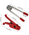 Heavy Duty Manual Strapping Machine Kit With Tensioner And Sealer For Secure Pallet Wrapping, aluminum and steel banding tool set.