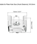 Tough As Nails M4 X 0.7mm Cage Nuts 50 Pack Snap Fit Carbon Steel Zinc Plated metric clamp dimensions 13mm x 9mm for server cabinets.