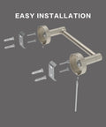 Pivoting Toilet Paper Holder With Double Post Mount In Brushed Nickel And Satin Nickel Finish easy installation parts display