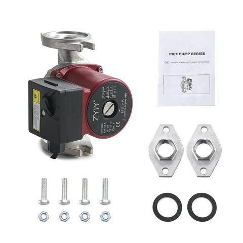 Tough As Nails 1 Inch Stainless Steel Flange 3 Speed Switchable 93 Watt 115 Volt Hot Water Pressure Booster Circulator Pump with accessories.