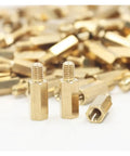 Brass Hex Pillar Standoff Kit For DIY Electronics PCB Mounts M2 Through M5 With Male Female Nuts Knurled Caps And Spacer Hardware For Easy Maker Projects, brass hex standoffs