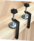 Two Pack Outdoor Chair Fasteners For Rattan And Wicker Furniture Easy Install Patio Sofa Clips mounted on wood beam