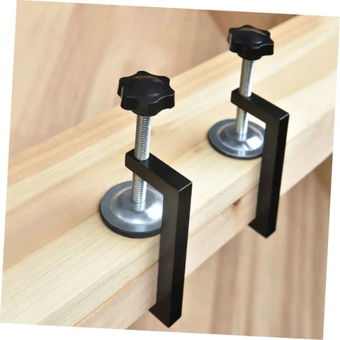 Two Pack Outdoor Chair Fasteners For Rattan And Wicker Furniture Easy Install Patio Sofa Clips mounted on wood beam