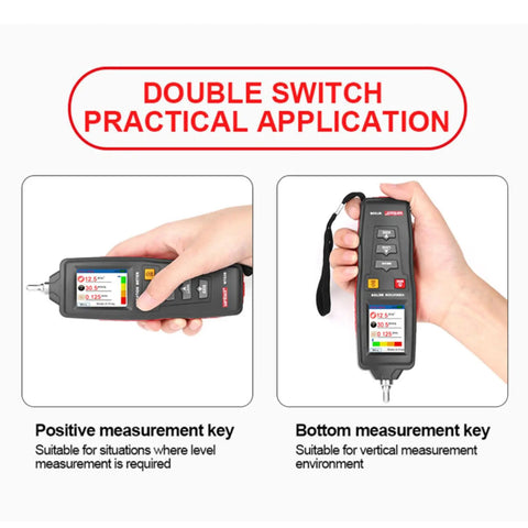 Portable Digital Vibration Meter And Vibration Analyzer With Color LCD For Acceleration, Velocity, Displacement And Frequency Testing, screw probe, flip display