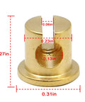 ATV Carburetor Throttle Cable End Joint Guide Nut Replacement Fits Polaris Suzuki Yamaha Models For Universal ATV Use Ride Ready Factory Grade Quality At A Steal Budget Friendly Parts That Keep You Rolling brass guide nut 0.31in x 0.27in