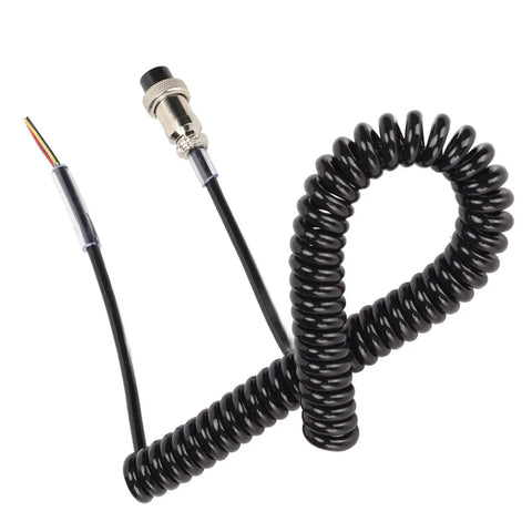 4 Pin Radio Microphone Cable With Flexible Coiled Design Prewired One End 4 Pin Female Plug For CB Ham Radios Extends Up To 180 CM Durable Replacement Cord For Non Directional Microphones