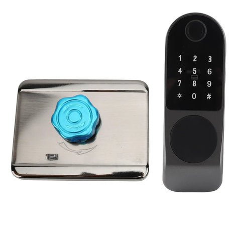 Foolproof Smart Biometric Door Lock With Wireless App Control And Instant Keyless Entry Heavy Duty Aluminum Alloy Fingerprint Deadbolt with keypad and knob.