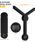 Folding Digital Kitchen Scale With LCD Display Ultra Portable Grab And Go Food Scale for Precise Weighing Tare and Auto Power Off