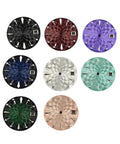 Assorted colors of 29mm Watch Dial With Single Calendar Modified NH35 Face For NH35 NH36 Mechanical Movements DIY Parts Black Green Easy Install