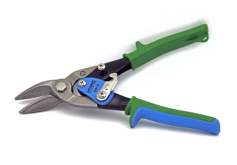 Right Cut Aviation Snips Heavy Duty Metal Shears For Sheet Metal Tin Wire Roofing Ductwork And Siding Chrome Vanadium Steel Spring Loaded Serrated Edge