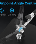 Helping Hands Soldering Station With Rock Solid 3.9 Inch Base showing 360° swivel with flexible magnetic arms for precise positioning.