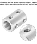 Beefy Steel Shaft Coupler For Motors And 3D Printers 4mm To 10mm, 22mm Long 16mm Diameter Encoder Joint, Heavy Duty DIY Connector Reducing Shock And Noise, Includes 8 M4 Screws, 2 Pieces stainless steel coupler