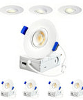 4 Inch Led Recessed Lights Dimmable 12 Pack Ultra Thin With Junction Box Adjustable Trim 5 Color Temperature 2700K To 5000K ETL Certified