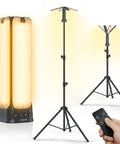 Rechargeable Camping Lantern With Remote And Eight Point Two Foot Stand 14000 mAh Battery 6000 Lumen Magnetic Work Light Portable Outdoor Light For Hiking Camping Emergencies Power Outages with remote and adjustable stand