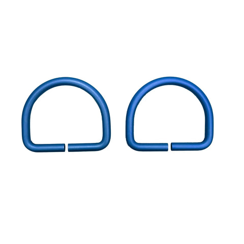Aluminum BCD D Ring Set Built Tough Corrosion Resistant Non Rust Coated 66mm By 53mm 6mm Thick Secure Dive Gear Attachment For BCD And Weight Belt Blue 2 Pack