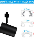 Shop Ready Retail Pro Series 17.5W LED H Track Lighting Heads For Stores And Restaurants Commercial Dimmable Track Lights H type