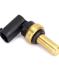 Direct Mount Coolant Temperature Sensor Fits Chevy Bolt Evo Cruze Colorado Trax Volt Engine Cooling Module showing brass tip and black connector.