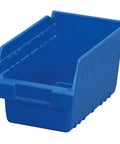 Blue Plastic Nesting Storage Bins Set Of 10 12 Inch 6 Inch 6 Inch Pantry Organizer For Shelves Sturdy Durable Industrial Grade Plastic