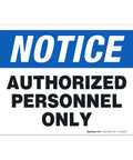 Rugged Aluminum Authorized Personnel Only Sign For Indoor And Outdoor Use, Weatherproof And Rust Free, Clear, Boss Level Security Notice, Professional Grade, Long Lasting, High Visibility, blue metal sign