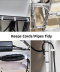 2020 Series Cable Clips Pack For EU Standard Aluminum Extrusion, 20 Black T-Slot Mounts For 6mm Slots, Tool-Free Snap In Cable And Tubing Organizer For 3D Printer DIYers And CNC Makers on aluminum extrusion, keeping cords and pipes tidy