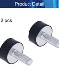 2 Pack M6 Rubber Vibration Isolator Mounts 18x8mm With Studs Built To Take The Buzz Off Your Gear For Mini Split Heat Pumps Diesel Engines Harvesters Generators And Other Machinery, 2 pcs