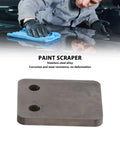 Heavy Duty Stainless Steel Paint Scraper For Cars And Shops Pro Grade Point Repair Tool with rustproof features displayed on black background.